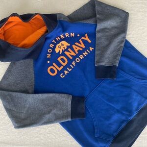 Old Navy | hoodie | XL 14/16 navy blue orange and gray